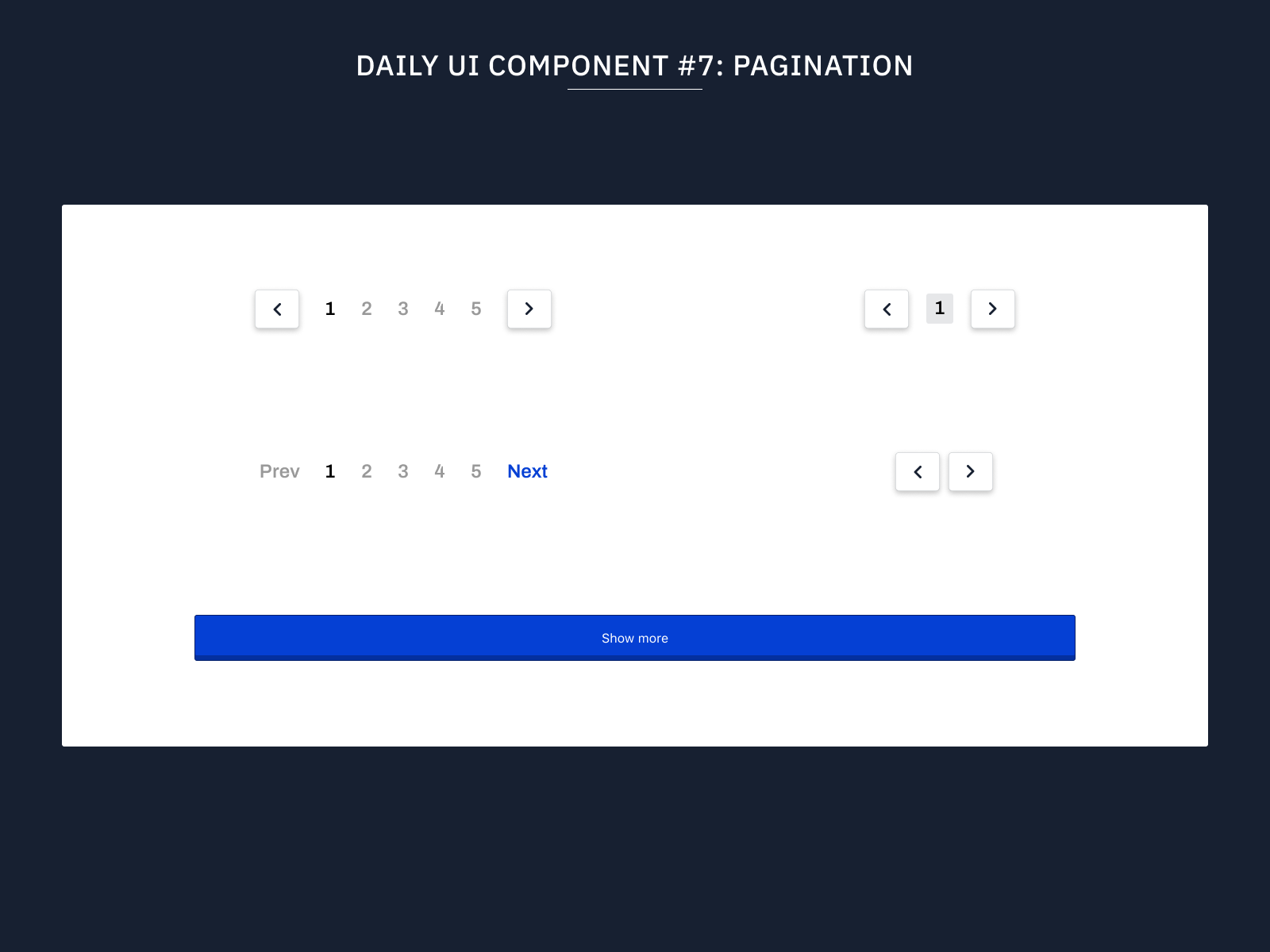 Daily UI Component #7: Pagination by Tridip Thrizu on Dribbble