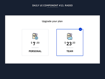 Daily UI Component #11: Radio