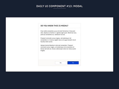 Daily UI Component #13: Modal component component library components design system design systems modal modal box modal window modals