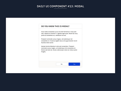 Daily UI Component #13: Modal