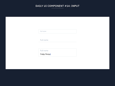 Daily UI Component #14: Input