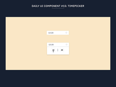 Daily UI Component #15: Timepicker component component library components design system design systems flat minimal time picker ui uidesign ux web web design