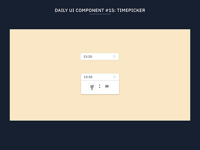 Daily UI Component #15: Timepicker