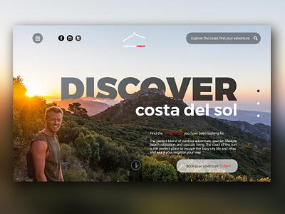 DISCOVER costa del sol design minimal typography ui web website