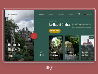 Sintra Tour Company - Concept branding design designer landing page portugal travel travel agency typography ui uidesign web website
