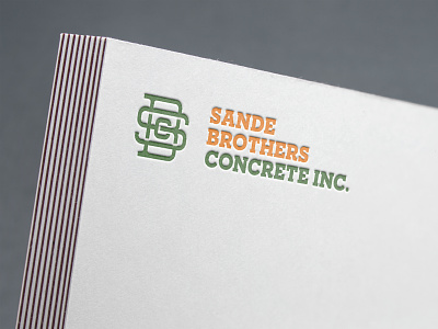 Letter press - Embossed SBC Monogram brand identity branding concept design designer icon logo logotype mockup typography