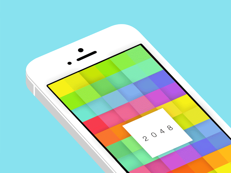 2048 16 bricks 2048 animation app color game gif ios play tile
