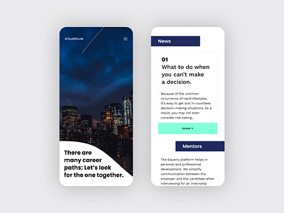 Platform for students branding figma job mentoring minimal mobile mock up news startup startup branding typography ui ux webside website