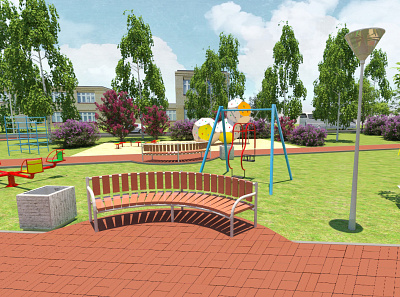 Syaskelevo playground renovation project 3d environment design