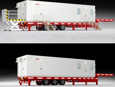 Semi-truck trailer design for MTR delivery system 3d machinery design