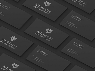 Munich Motor Works branding business card business card design business card mockups business card psd design front end back end design agency design art eagle germany identity letter m mockups munich motor works typography ui vector