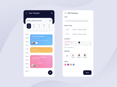 Event Mobile App app design calender event ios meeting mobile ui reminder reminders timeline ui