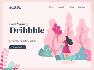 Hello Dribbble! design illustration ui vector