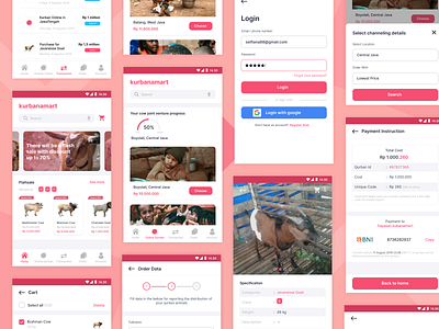 kubanamart android app design apps cow goat mart qurban ui ux
