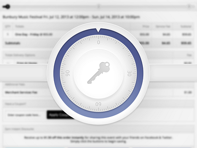 Secure Transactions Dial combination dial key knob lock secure security ui