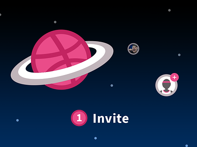 Invite Planet dribbble dribbble invite invite planet player space stars