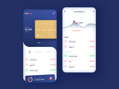 Banking App - Concept app design illustration ui ux