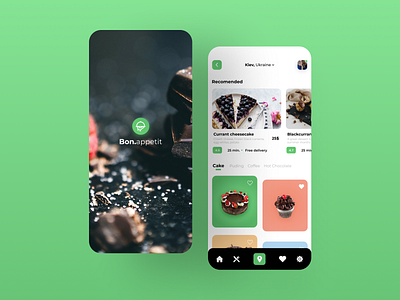 Bon Appetit - Food Delivery App 2020 adventure app booking branding color delivery delivery app food app graphic design location mobile app prototyping subscribe sweets typography ui ux warframe