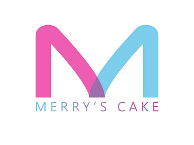 Mearry's Cake branding identity illustrator logo design