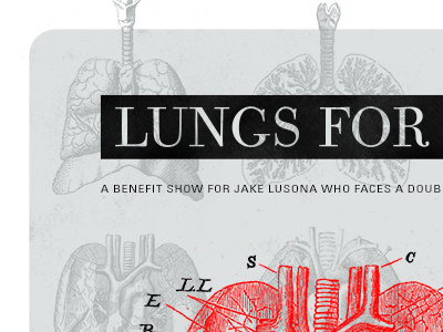 Lungs For Life art direction benefit poster silk screen