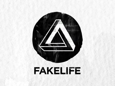 Fakelife grunge identity logo non profit