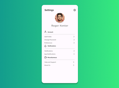 Daily UI #007 Settings challenge daily 100 challenge daily ui dailyui figma minimal mobile ui settings page settings ui ui ux uxdesign