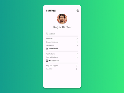 Daily UI #007 Settings