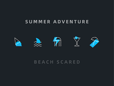 summer adventure icon ui