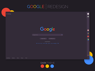 Google Redesign -With a Dark Theme dark theme darkui design google landingpage redesign redesign concept typography ui website