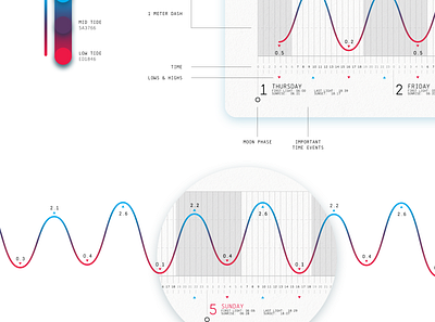 XII Lines of Tides Behance 04 bali chart gradient infographic monowidth moon poster sun surf tide wave waves