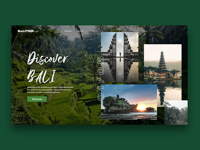 Discover Bali Design Concept bali design flat indonesia travel trip typography ui ui ux web web desgin website