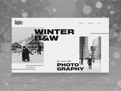 Dailyphoto black and white design flat photography typography ui ux web web desgin website