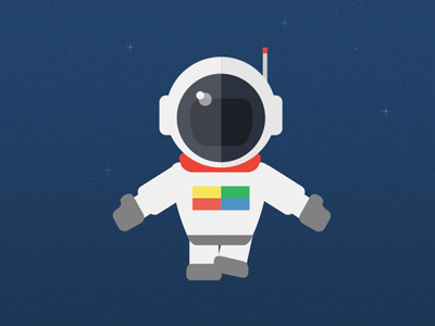 Spaceman astronaut flat google space