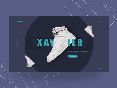 Wagin Shoes branding design flat minimal type typography ui web website