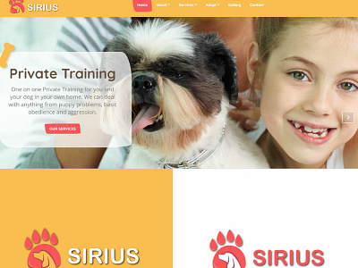 Sirius dog training center logo design