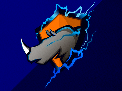 rhino mascot logo