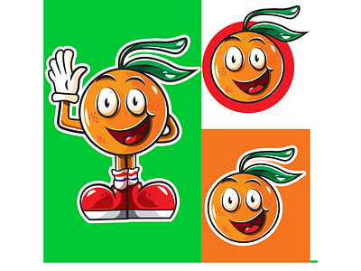 orange mascot design branding design flat illustration illustrator logo tshirt tshirt design ui vector
