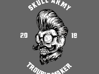 Skull army army hipster illustrator illustrator art simple skull tshirt