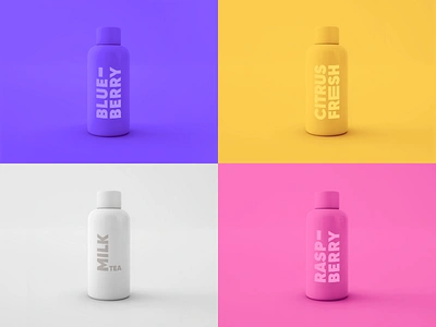 Fruit Mix Packaging blueberry bottle design brand identity branding citrus design drinks food fruits mockup product design raspberry visual identity