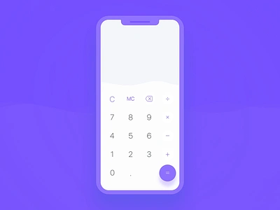 Calculator App animation app calc calculator concept interaction ios minimal mobile mobile app motion ui