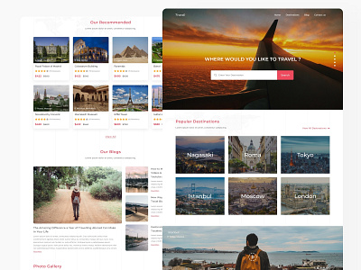 Travel - landing page app case study design designer illustration interaction design mobile ui uidesign ux uxdesign webdesign website