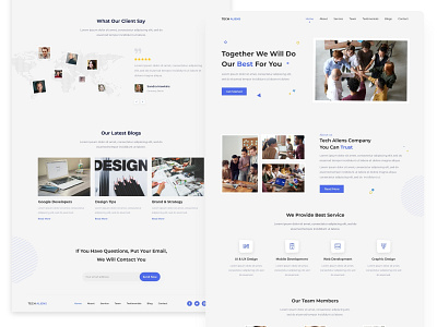 Tech Aliens - Landing page app design designer interaction design landing page mobile ui uidesign ux uxdesign