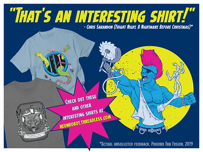 Buy Interesting Shirts ad colorful dungeon fantasy horror illustration illustrator merch mutant promo sci fi shirts tee shirt testimonial threadless werewolf