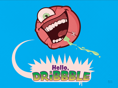 MADBBBALL 80s 90s bright character design dribbble ball gross halftones illustration illustrator introduction lowbrow madballs retro