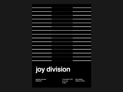 Joy Division design editorial design graphic design joy division monochrome poster design swiss design swiss style swissted unknown pleasures