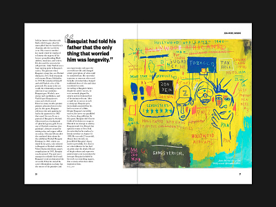 BASQUIAT art artist basquiat design editorial editorial design editorial layout graphic design jean michel basquiat