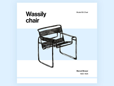 Wassily Chair art chairs classic drawing editorial editorial design series wassily