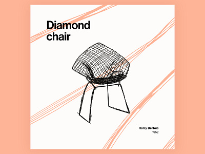 Diamond Chair art chair chair design classic design diamond editorial editorial design editorial layout graphic design series
