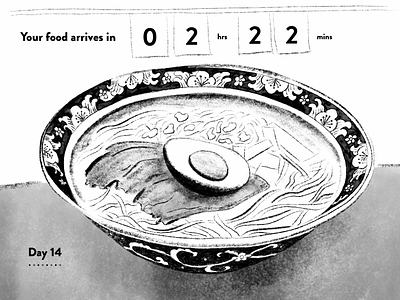 Day14 - Countdown Timer countdown timer dailyui food illustration procreate ramen