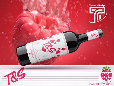 Raspberry Wine Bottle Concept adobe illustrator artisan bottle commercial use concept design label label design logo packgagin design raspberry red wine wine bottle wine glass